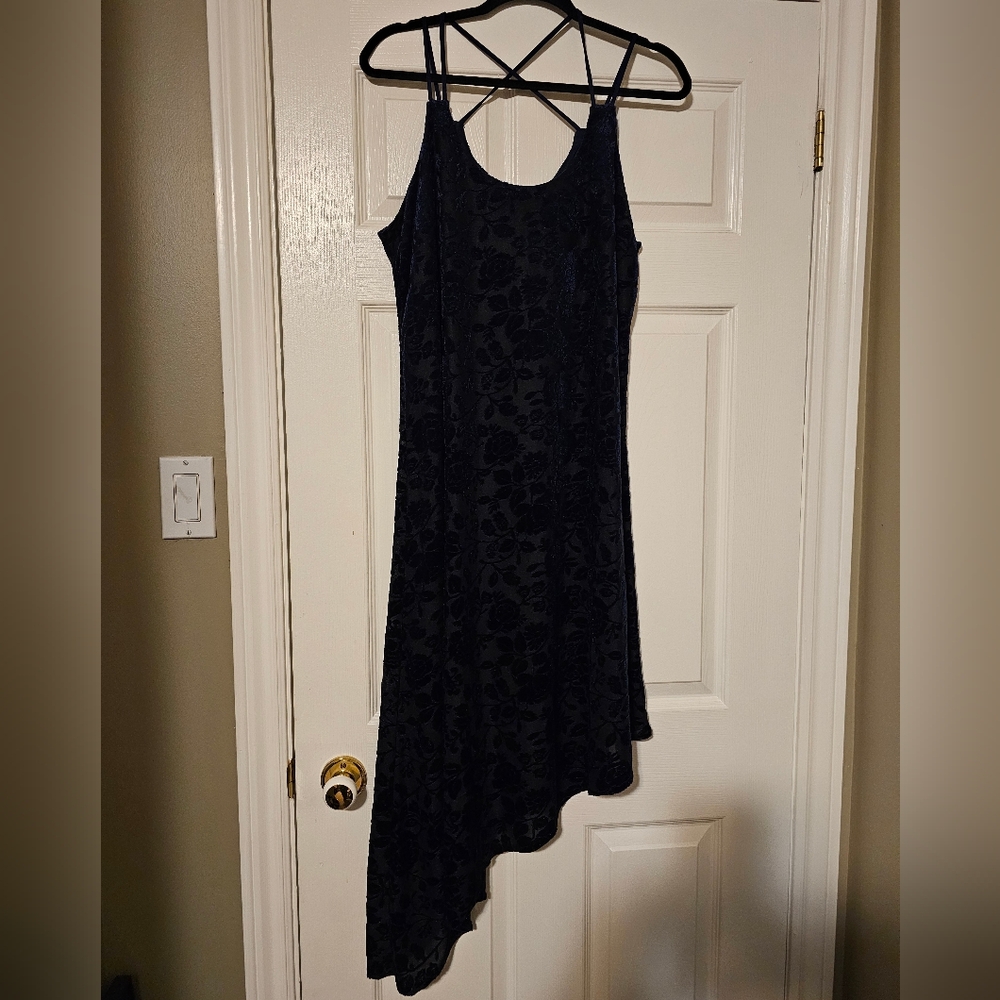 Ricki's Navy Asymmetrical Floral Dress
